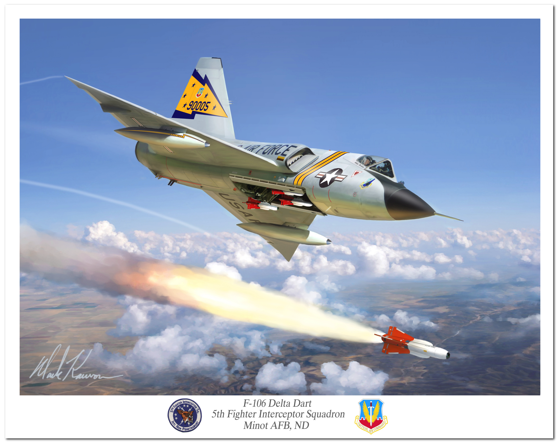 "F-106 Delta Dart" by Mark Karvon, Featuring the USAF F-16 Delta Dart